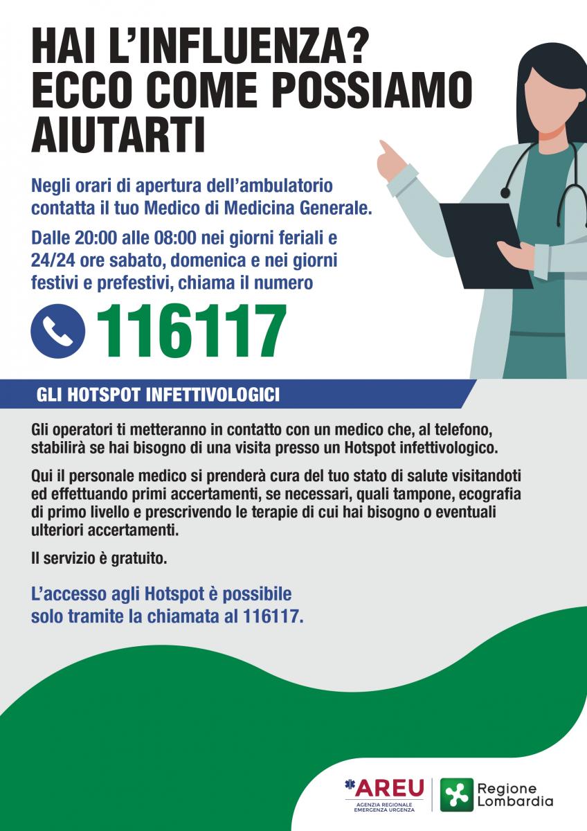 Punto d'accesso ospedaliero per chi è affetto da stati influenzali.